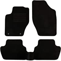 DBS Alfombrillas de Coche - A Medida - Alfombrillas para Coche - 3 uds. - Antideslizante - Moqueta en Negro 900 g-m²…